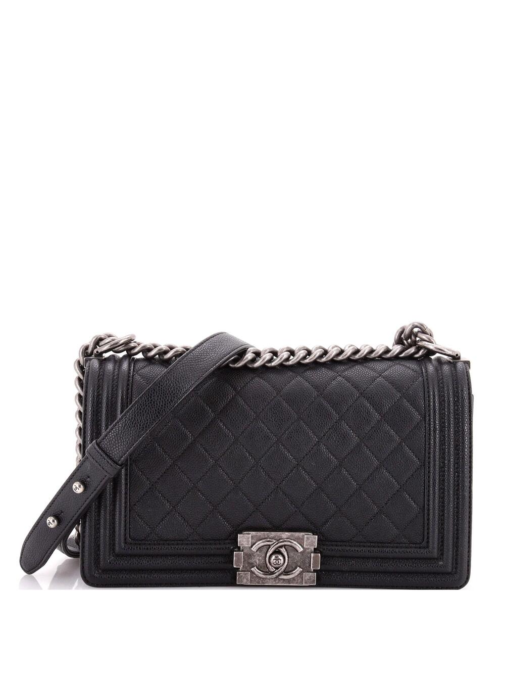 Chanel Boy Flap Bag Quilted Caviar Old #357293C45B
